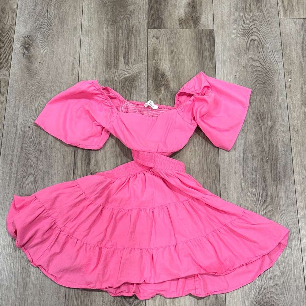 Pink Off-Shoulder Dress
